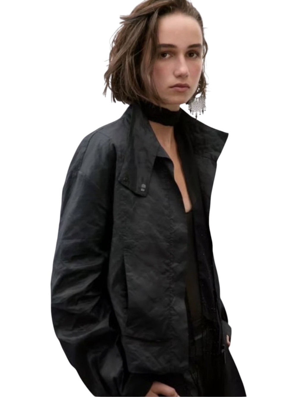 ZARA Funnel Neck Wind Breaker in Sz S - Picture 3 of 12